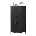 Dresser for Bedroom with 4 Drawers - Compact Tall Fabric Chest