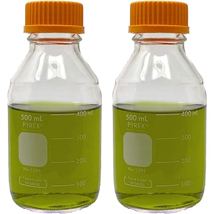 Pyrex Corning 500ml Round Media Storage Bottle with GL45 Cap