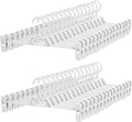 Plastic Pants Hangers with Clips for Women - 30 Pack Space Saver