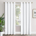 White Curtains 84 in Grommet Privacy Panels - Insulated Drapes