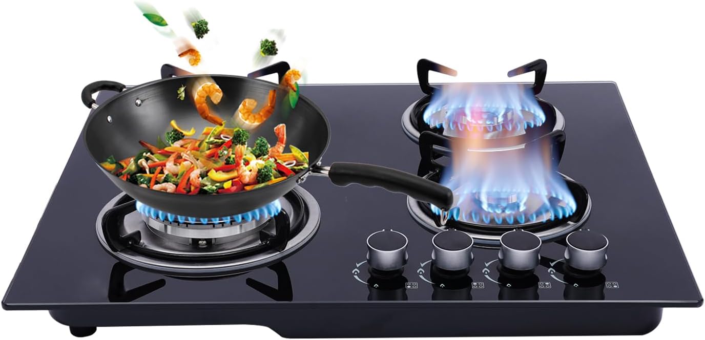 4 Burner Gas Cooktop with Flame Failure System for Safety
