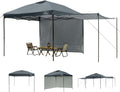 KAMPKEEPER 10x10 Easy Pop Up Canopy Tent with 2 Sidewalls - Instant sq