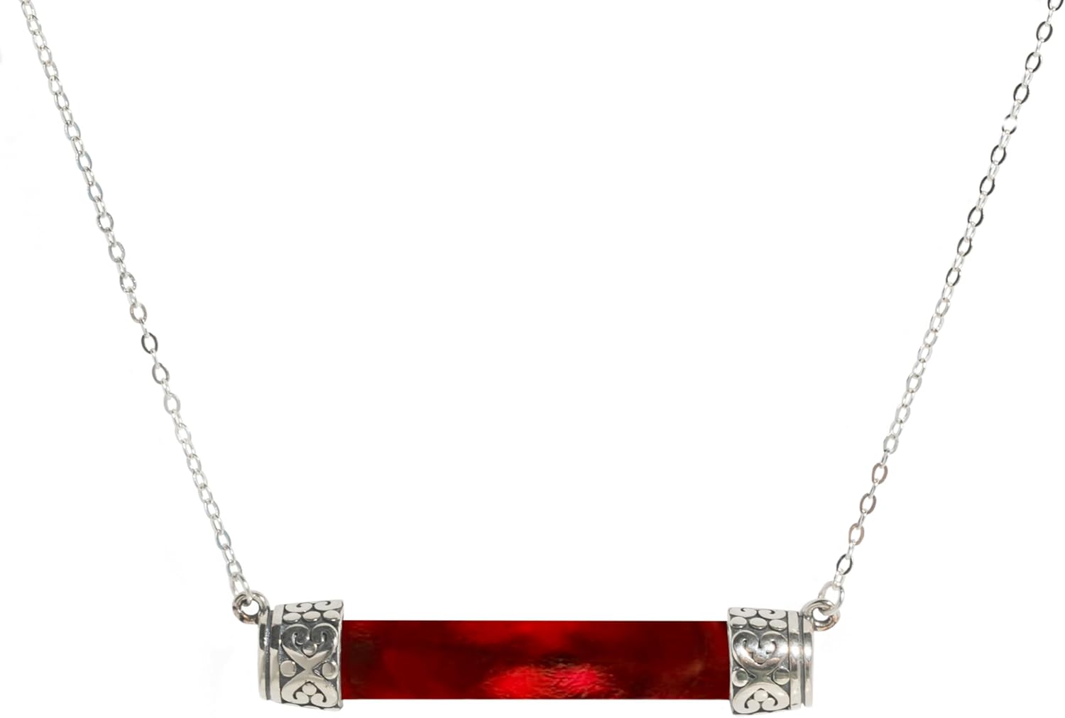 Handmade Bottoms Up Necklace with Recycled Vintage Glass