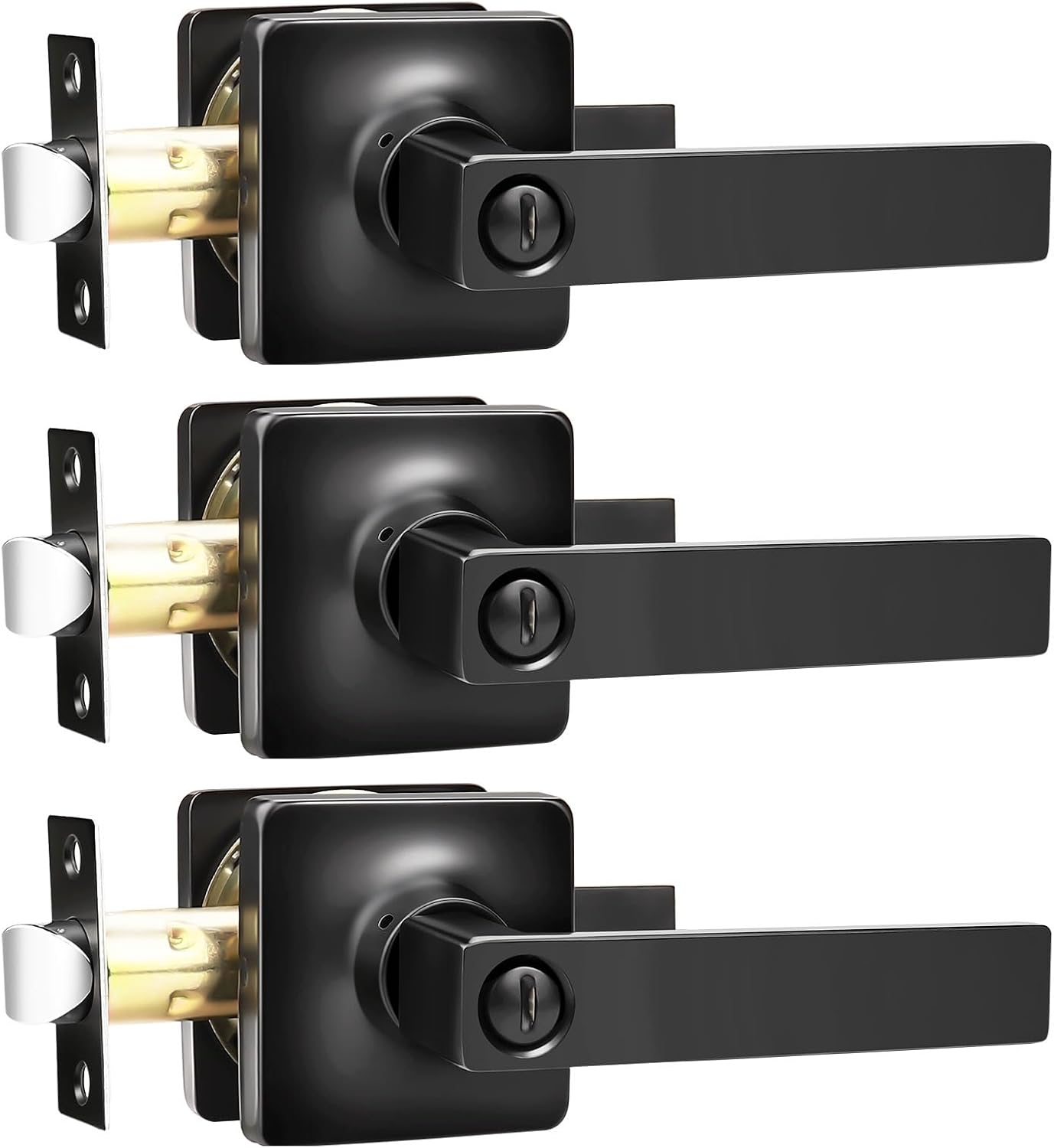Matte Black Privacy Door Handles for Modern Interior Design