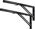 YUMORE Folding Shelf Brackets 24 in Heavy Duty L Bracket - 330lb