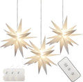 Leejec 13.3ft Moravian Star Outdoor Light 3-Pack - Warm White LED