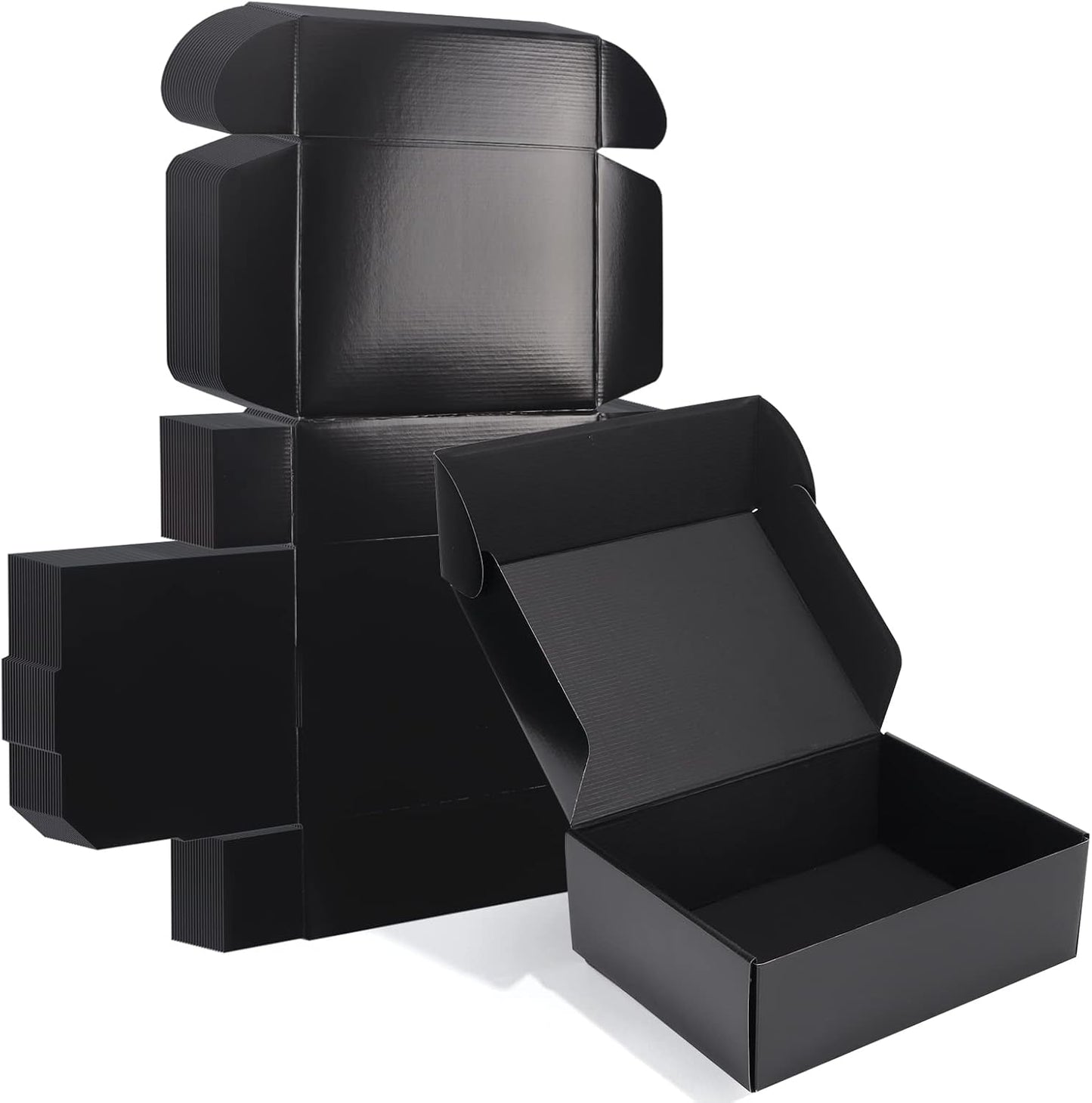 ZBEIVAN Black Small Shipping Boxes for Business and Gifts