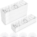 Cable Organizer Box 4 Pack with Wire Ties - Desk Cord Storage