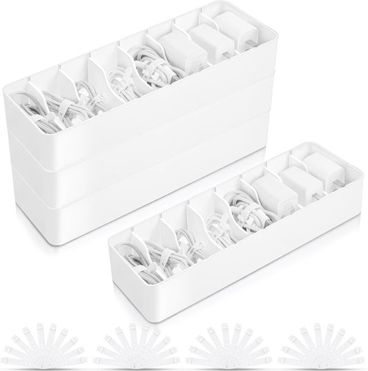 Tatuo Cable Organizer Box - Neatly Organize Cords