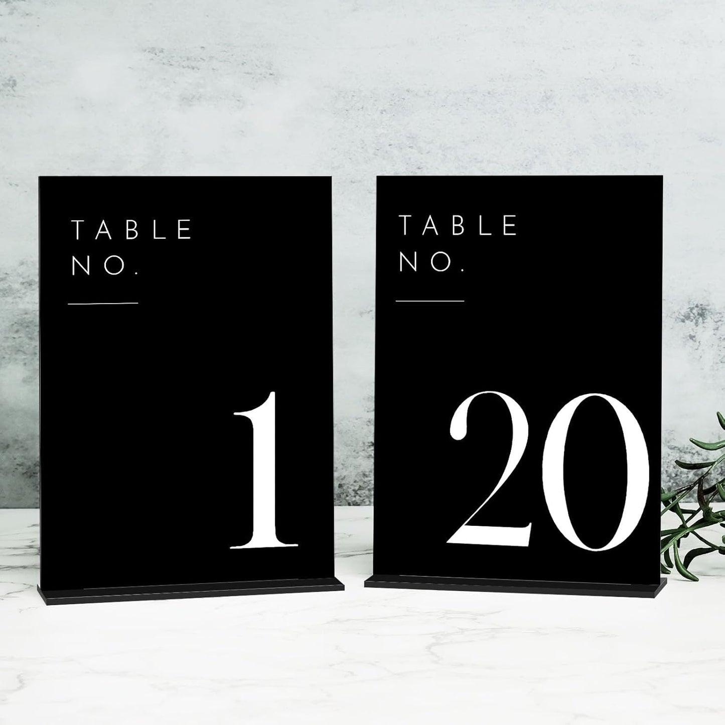 JINMURY Black Wedding Table Numbers 1-20 for Elegant Events