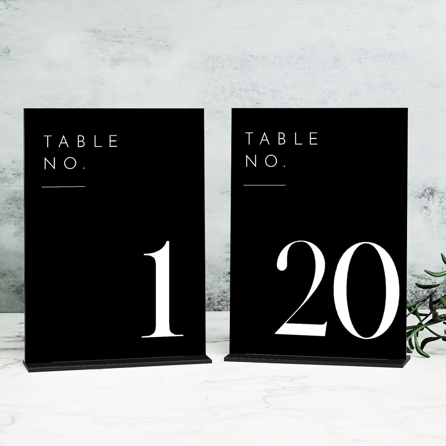 JINMURY Black Wedding Table Numbers 1-20 for Elegant Events
