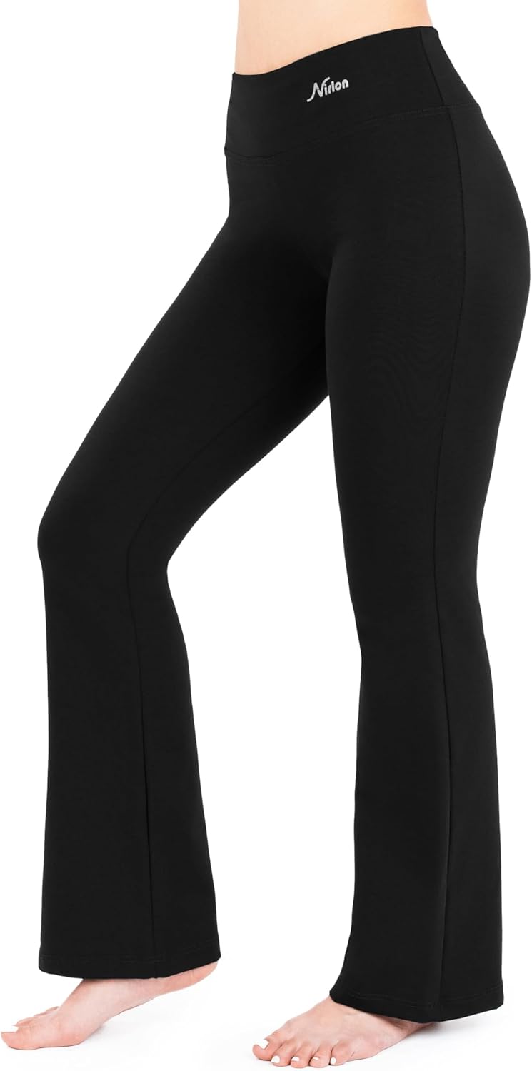 Nirlon Bootcut Yoga Pants - Soft & Breathable Wide Leg for Yoga, Regular & Plus