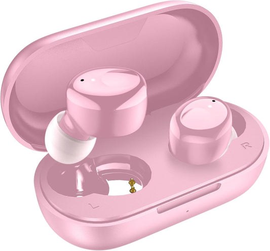 Immersive Sound: kurdene S8+ Bluetooth Earbuds - Pink