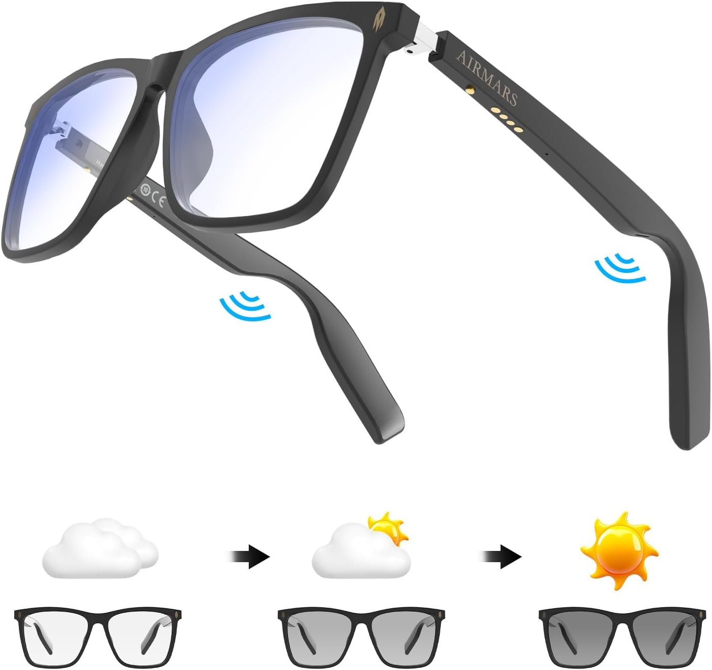 AIRMARS UV Protection Bluetooth Sunglasses with Voice Assistant