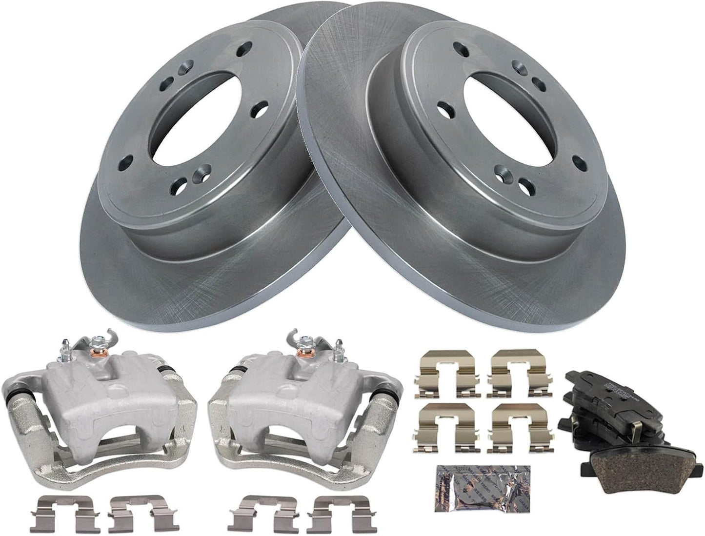 TRQ Brake Pad & Rotor Kit Ceramic for 2017-2018 Kia Soul