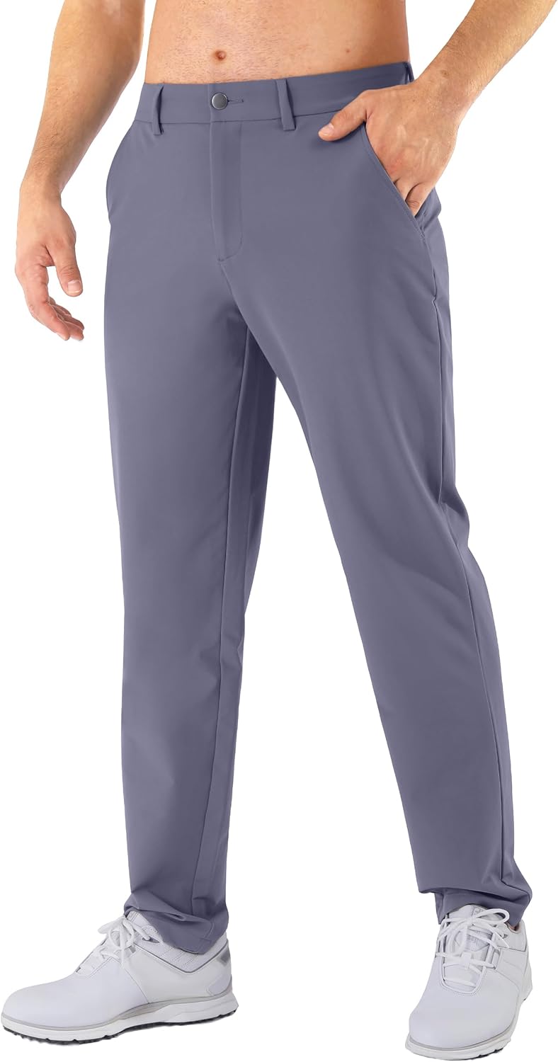 Mens Golf Pants Stretch Classic Fit Dress Pants for Comfort