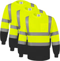 High Visibility Long Sleeve Safety Shirt for Men - Class 3 Reflective