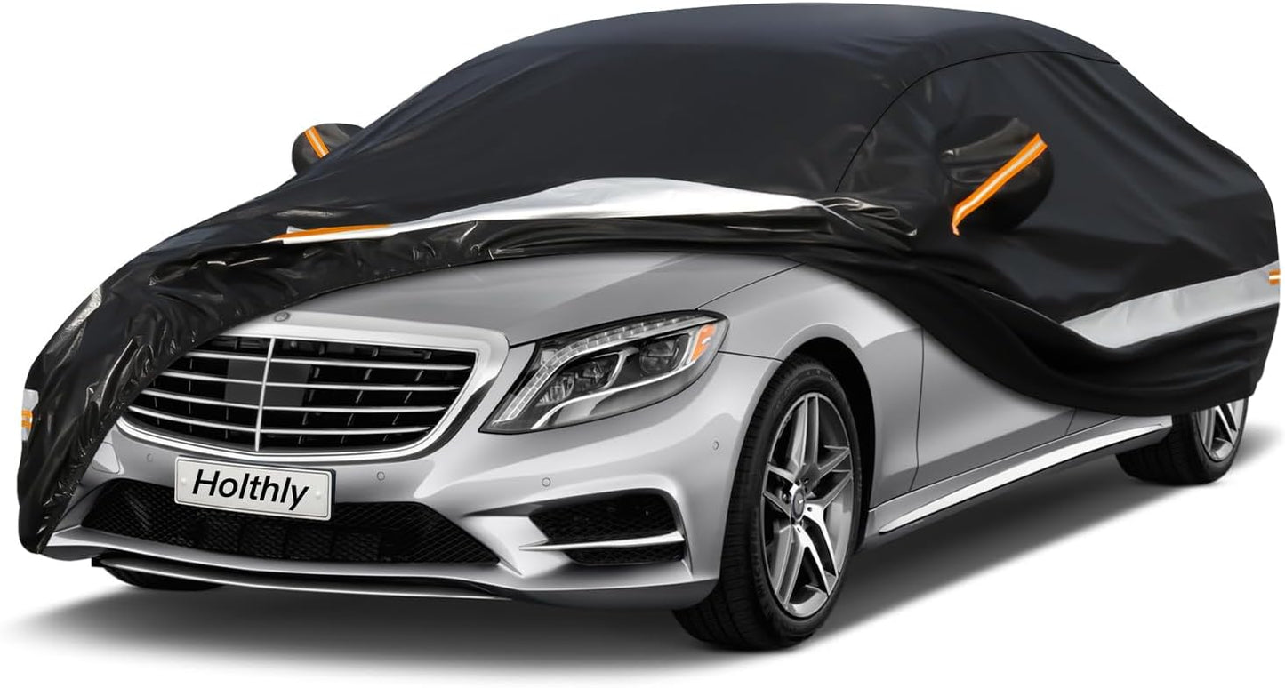10 Layers Sedan Car Cover Waterproof All Weather Protection