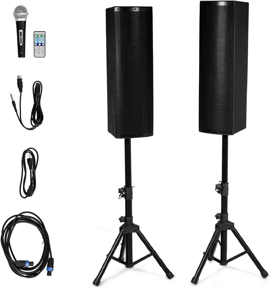 Costzon 3-Way Powered PA Speaker: 2000W Active DJ Speaker
