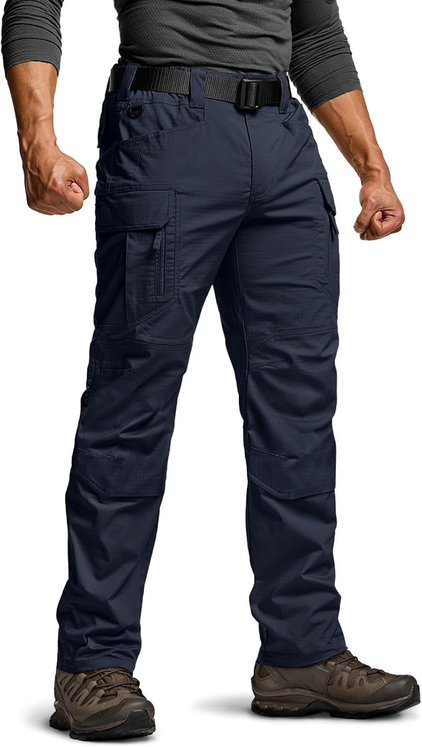 CQR Men's Flex Stretch Tactical Pants for Outdoor Activities