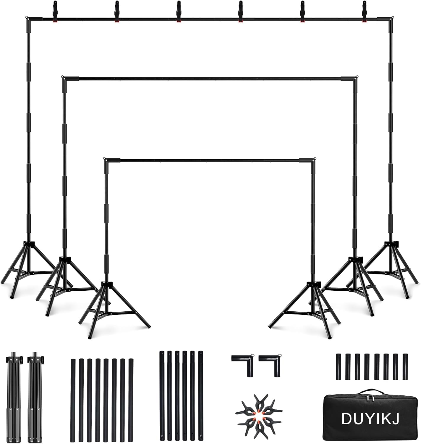 Portable Photography Backdrop Stand Kit for Events and Parties