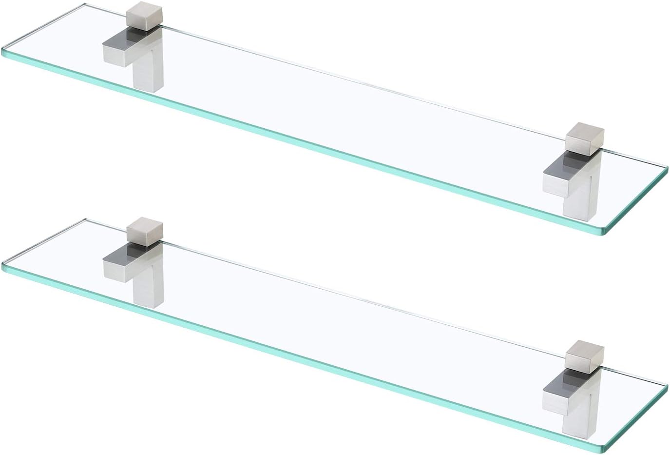KES Glass Shelves for Bathroom - 24 Inch Floating Shelf Set