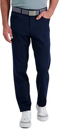 Haggar Iron Free Premium Khaki Straight Fit Flat Front Flex Waist - No