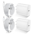 Phone 14 13 12 11 Fast Charger 10FT Cable with 20W USB C Block - Long