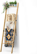 BAMBANG 6-Tier Blanket Ladder for Living Room - Rustic Storage