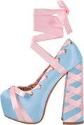 Platform Heels Chunky Bow Ribbon Pumps - Cute Sexy Lolita Style