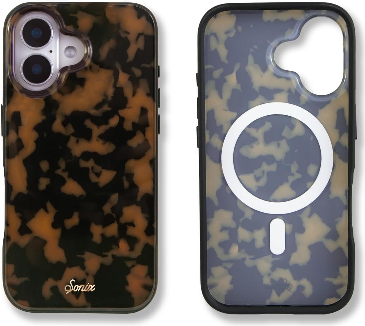 Sonix Case for iPhone 16 Plus: Stylish Brown Tort Design