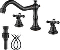 gotonovo Bathroom Faucet 3 Hole 8 Inch Widespread - Vintage Oil-Rubbed