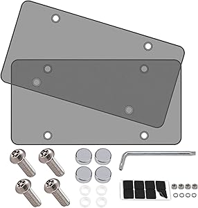 Premium Smoked License Plate Covers - Durable Weatherproof Shields