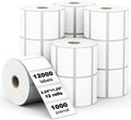 Labelebal 12 Rolls 2.25in x 1.25in Direct Thermal Labels - Bulk Pack