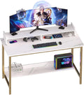 Computer Desk with Shelves 43 in - Compact Gaming and Home Office Desk