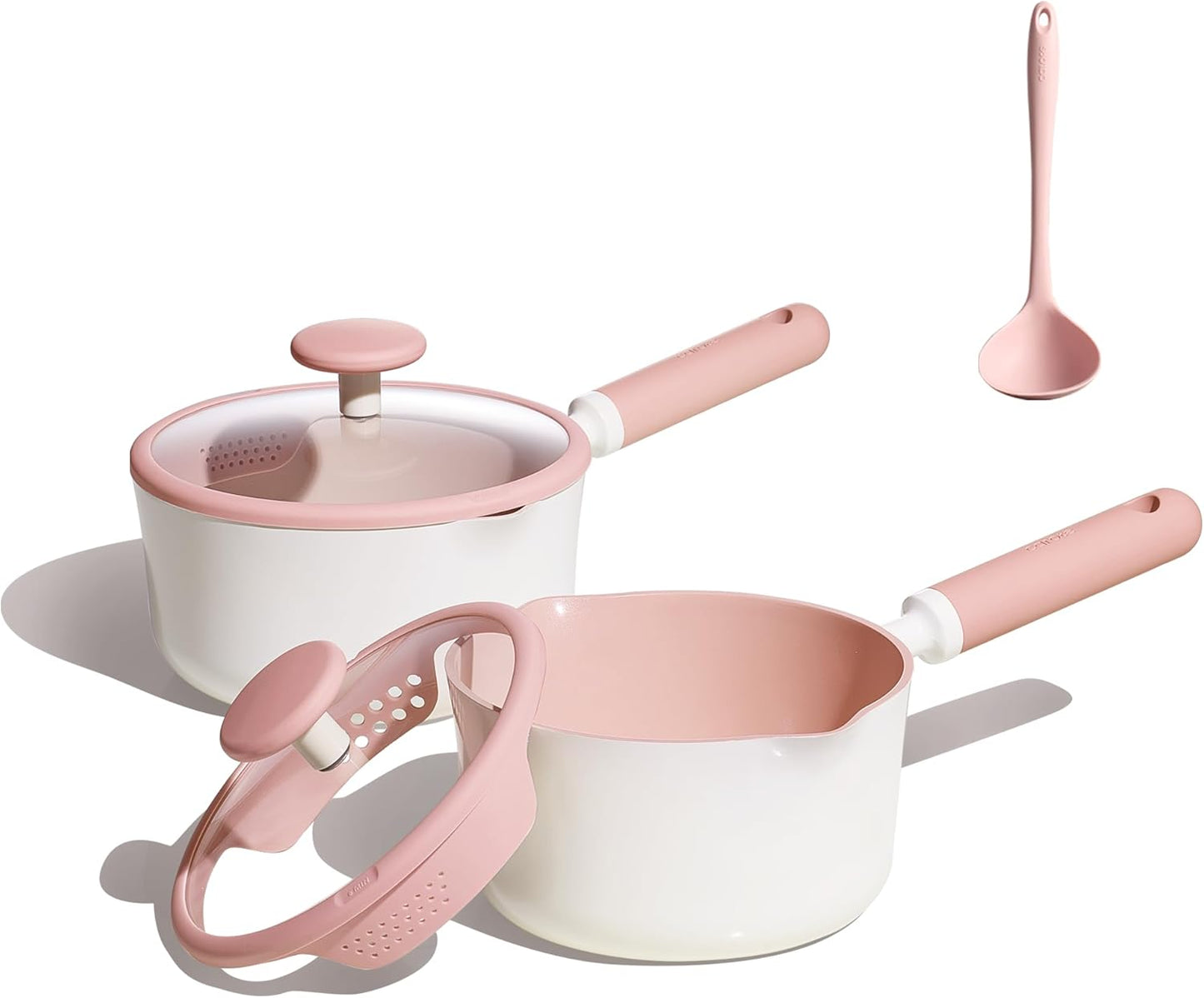 CAROTE Non Toxic Saucepan Set with Lid & Ladle for Healthy Cooking