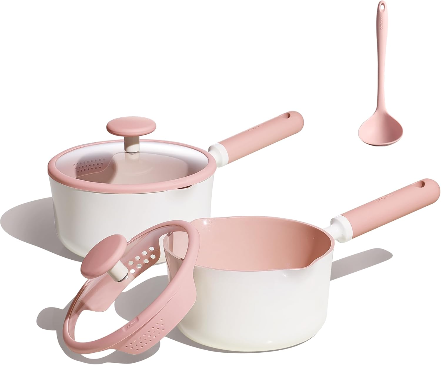 CAROTE Non Toxic Saucepan Set with Lid & Ladle for Healthy Cooking
