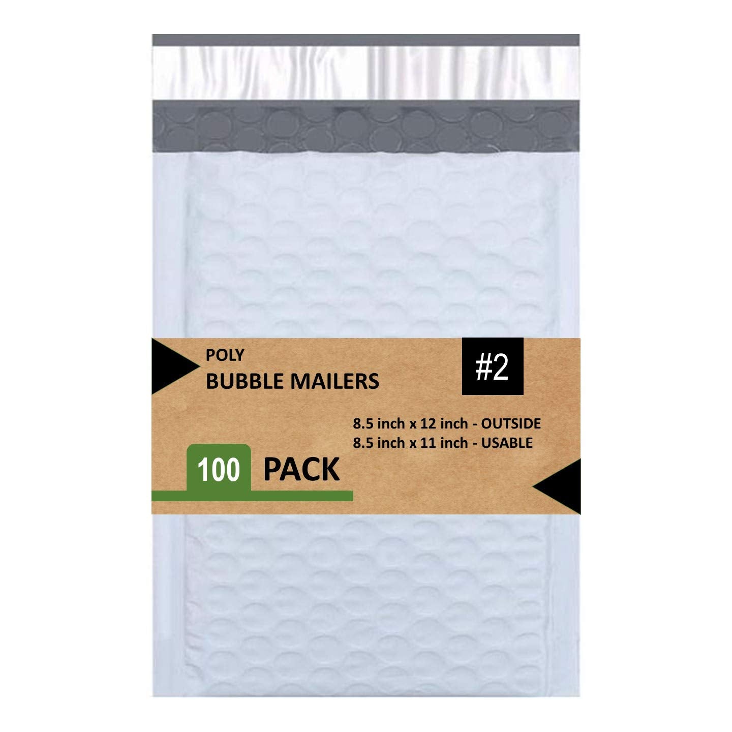 Durable #2 Poly Bubble Mailers 8.5X12 Inches for Safe Shipping