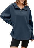 Oversized Women's Half Zipper Hoodie - Comfy Casual Sweatshirt