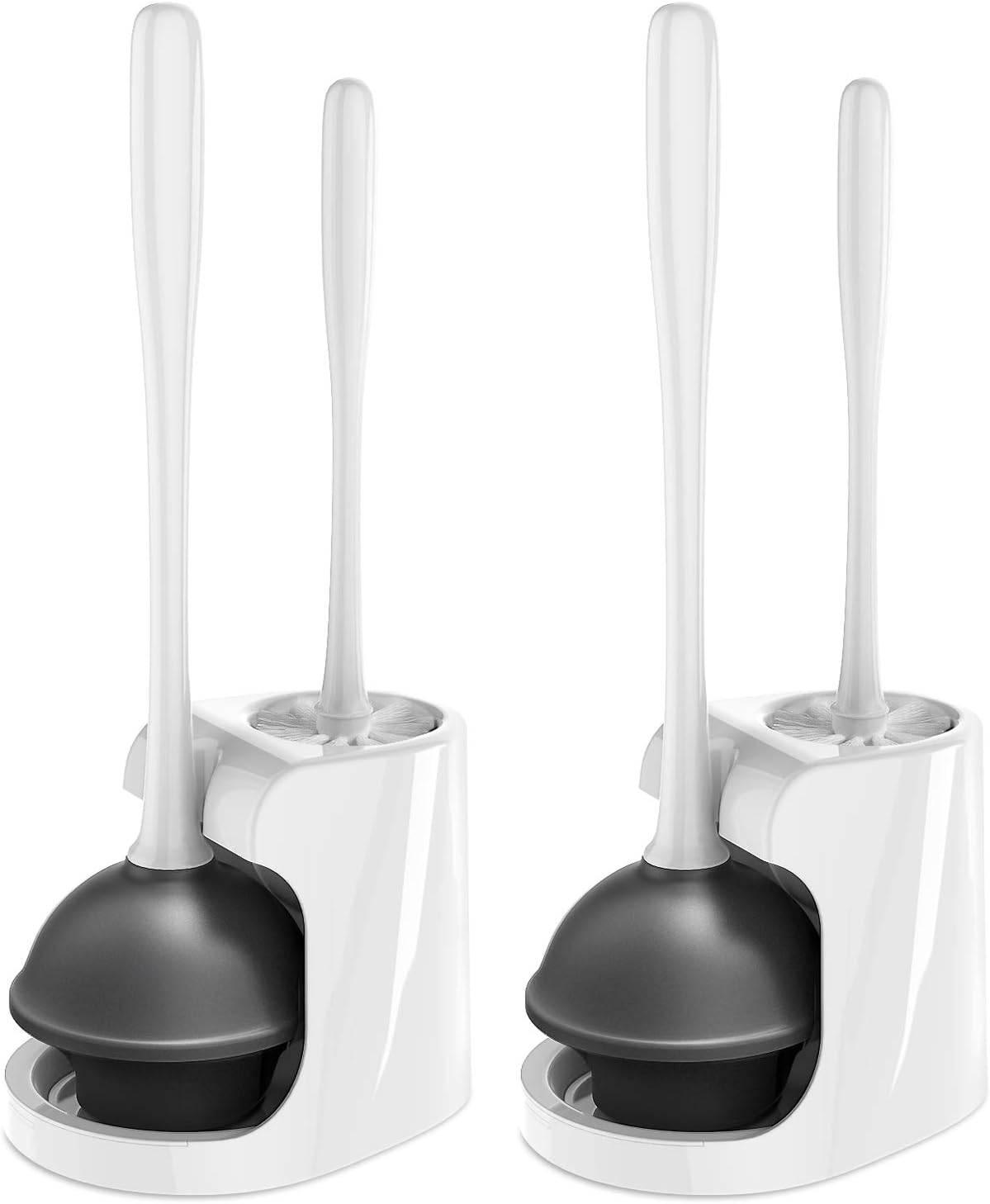 MR.SIGA Toilet Plunger and Bowl Brush Combo for Effective Cleaning
