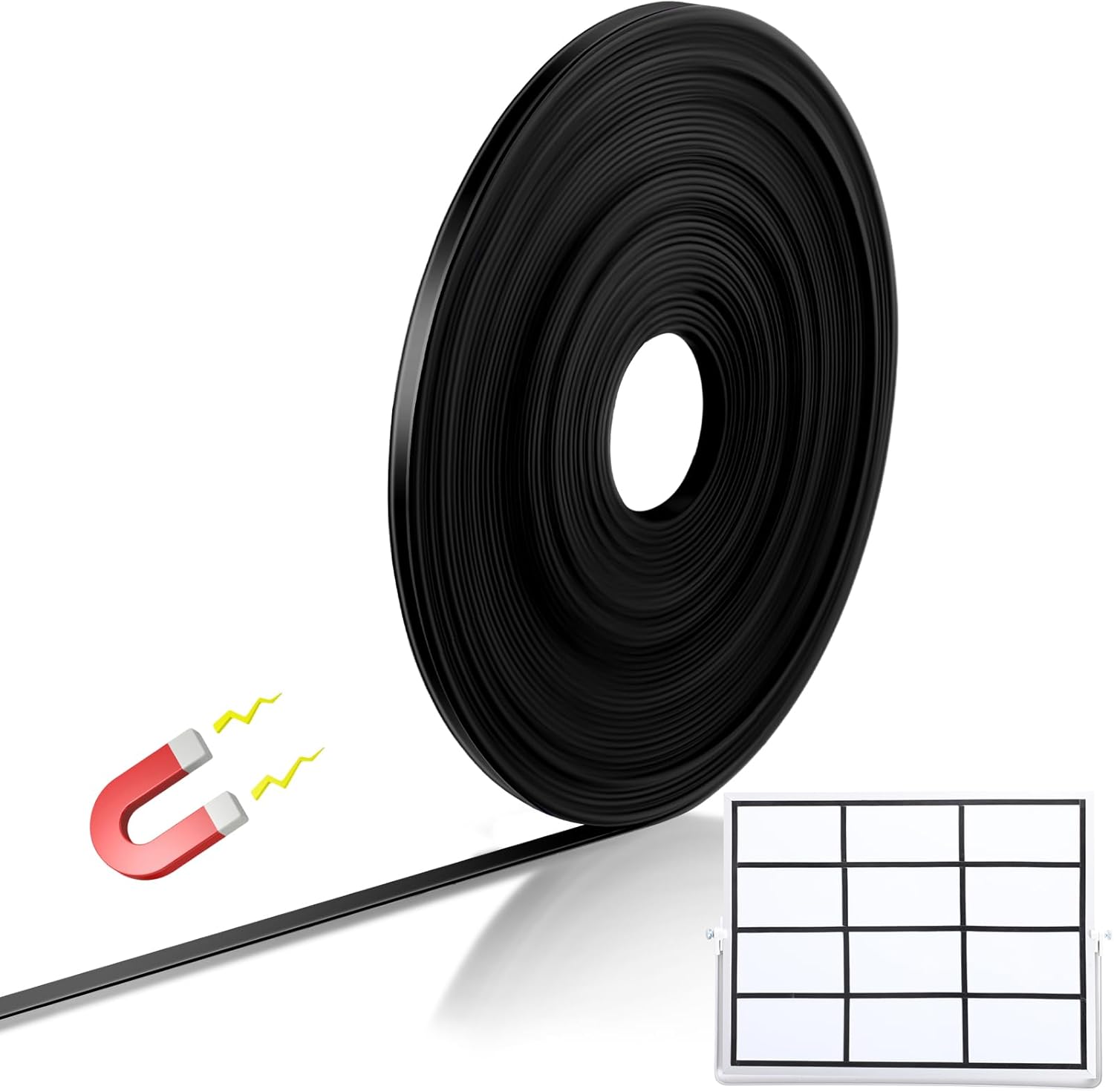 Black Magnetic Tape Roll for Classroom and Office Use