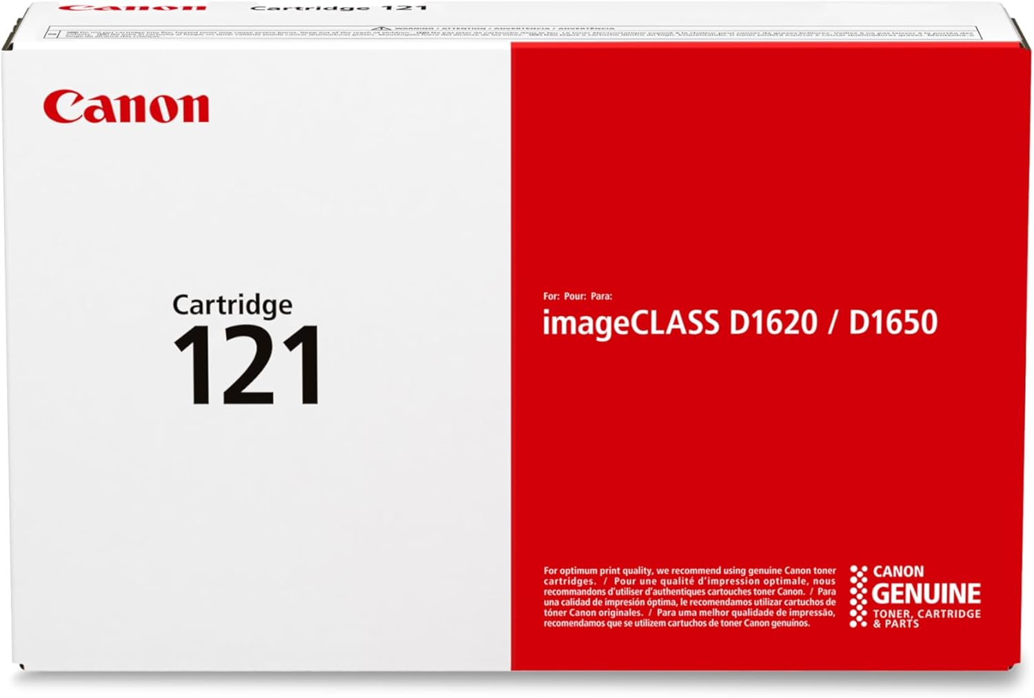 Canon Genuine 121 Black Toner Cartridge for D1650 and D1620