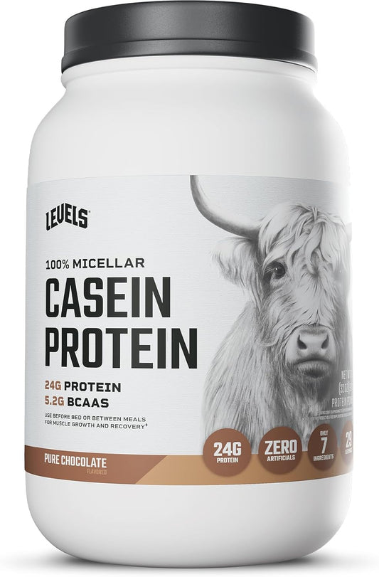 Levels 100% Micellar Casein Protein, Chocolate Flavor, 2LB