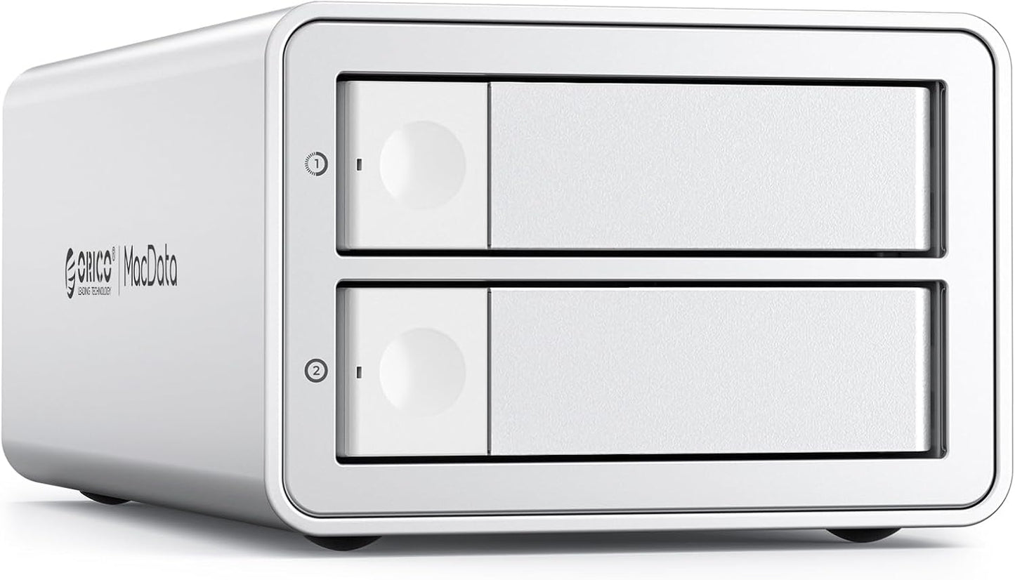 ORICO 2 Bay RAID Enclosure - 44TB Capacity