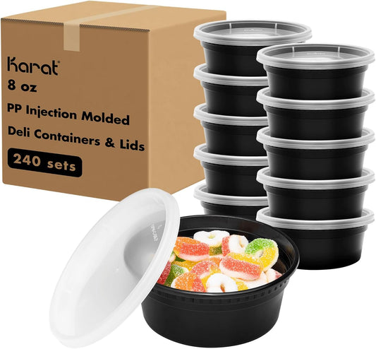 Karat 8oz Black PP Injection Molded Round Deli Containers Review