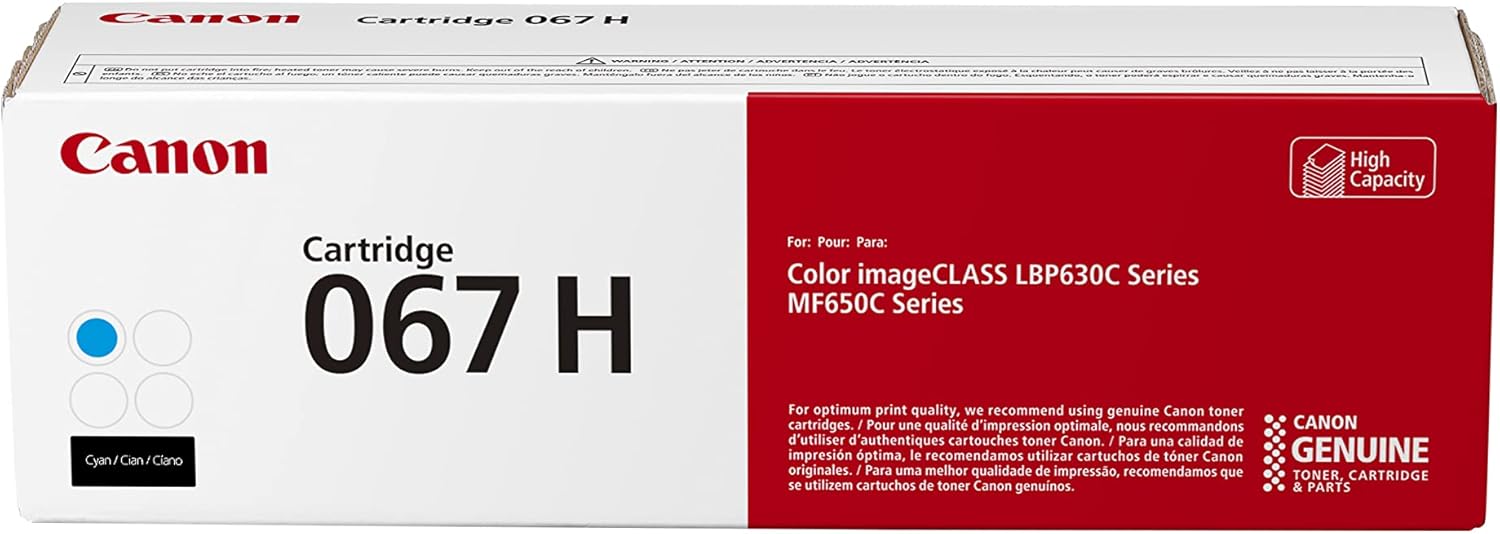 Canon Genuine 067 Cyan Toner Cartridge for High-Quality Prints