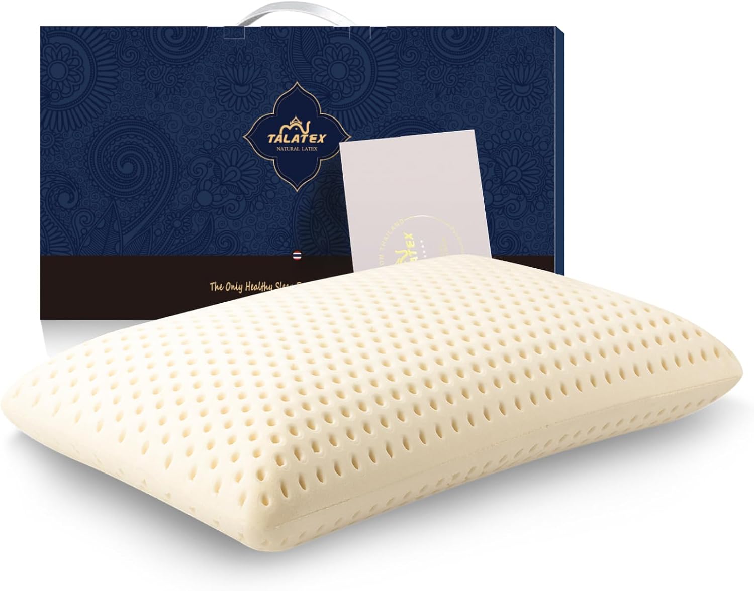Talatex Talalay 100% Natural Premium Latex Pillow for Comfort