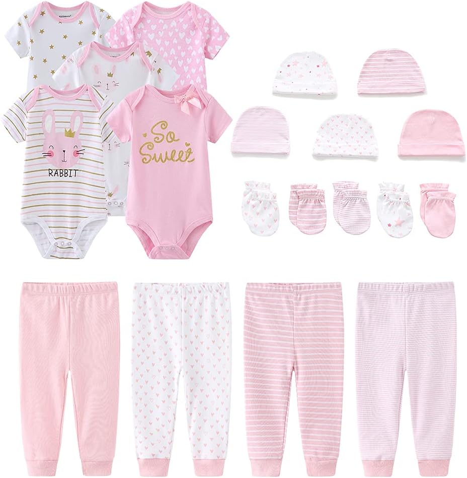 Kiddiezoom Unisex Baby Layette Essentials Giftset for Newborns