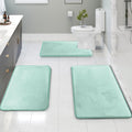 Clara Clark 3 Piece Bathroom Rugs Bath Mat Set - Plush Memory Foam