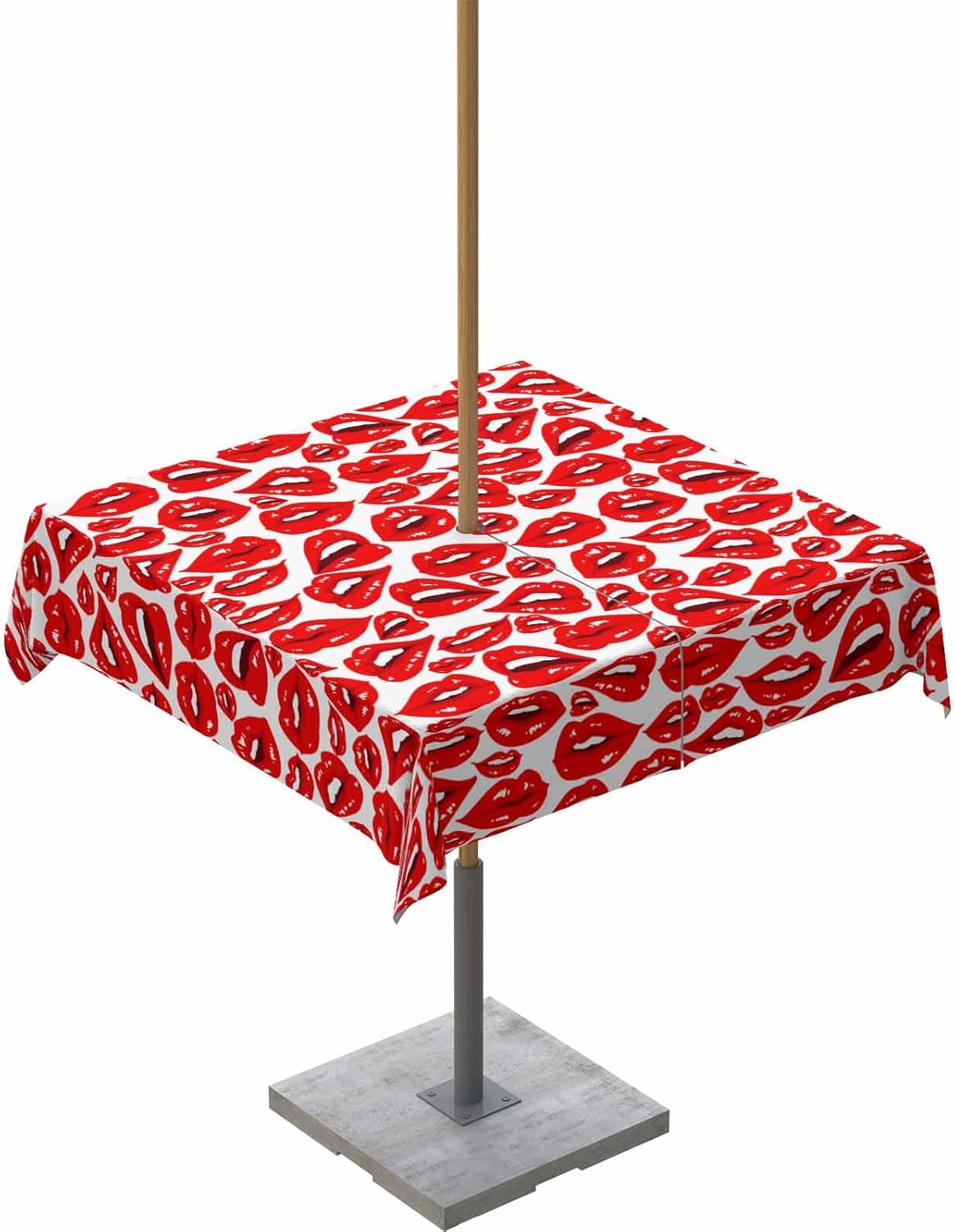 Valentine's Day Red Outdoor Tablecloth - Waterproof & Romantic -54x54
